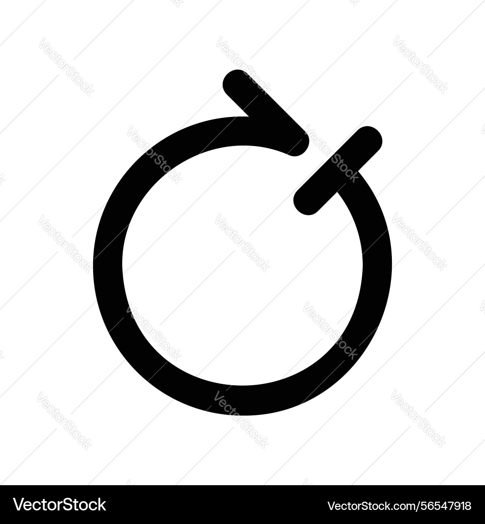 Circular arrow icon representing refresh reload Circular arrow icon representing refresh reload vector image