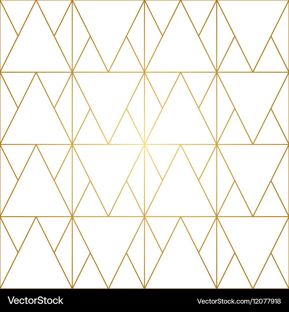 Golden Line Geometric Pattern Vector Image