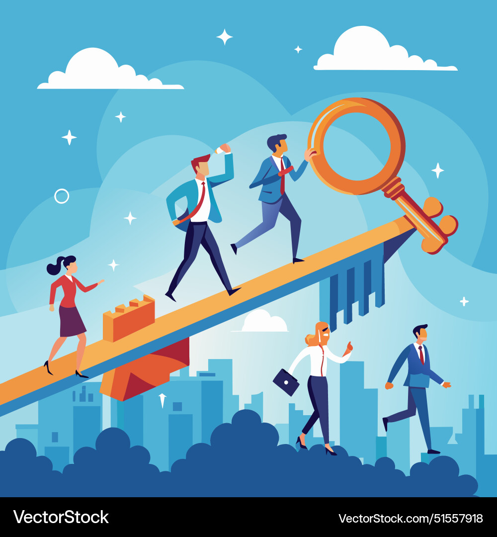Key success solution to solve problem Key success solution to solve problem vector image