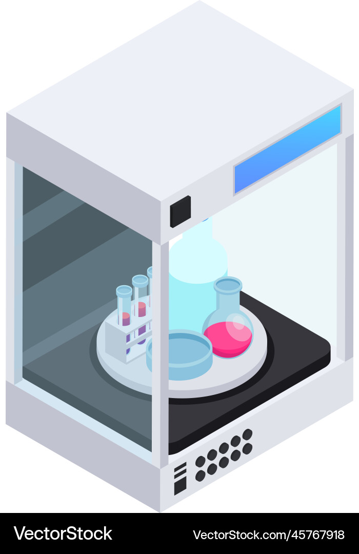 Lab jars isometric composition Lab jars isometric composition vector image