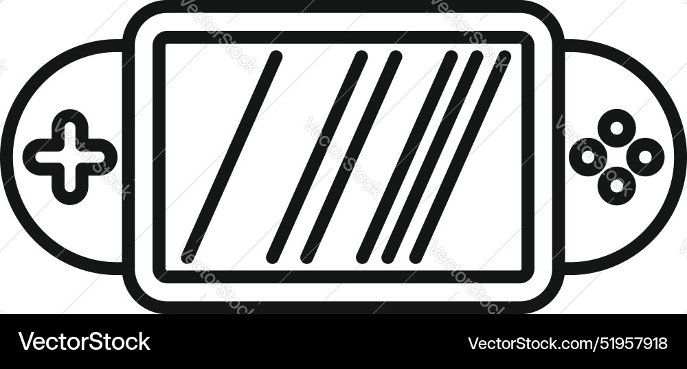 Portable gaming console with buttons showing blank Portable gaming console with buttons showing blank vector image