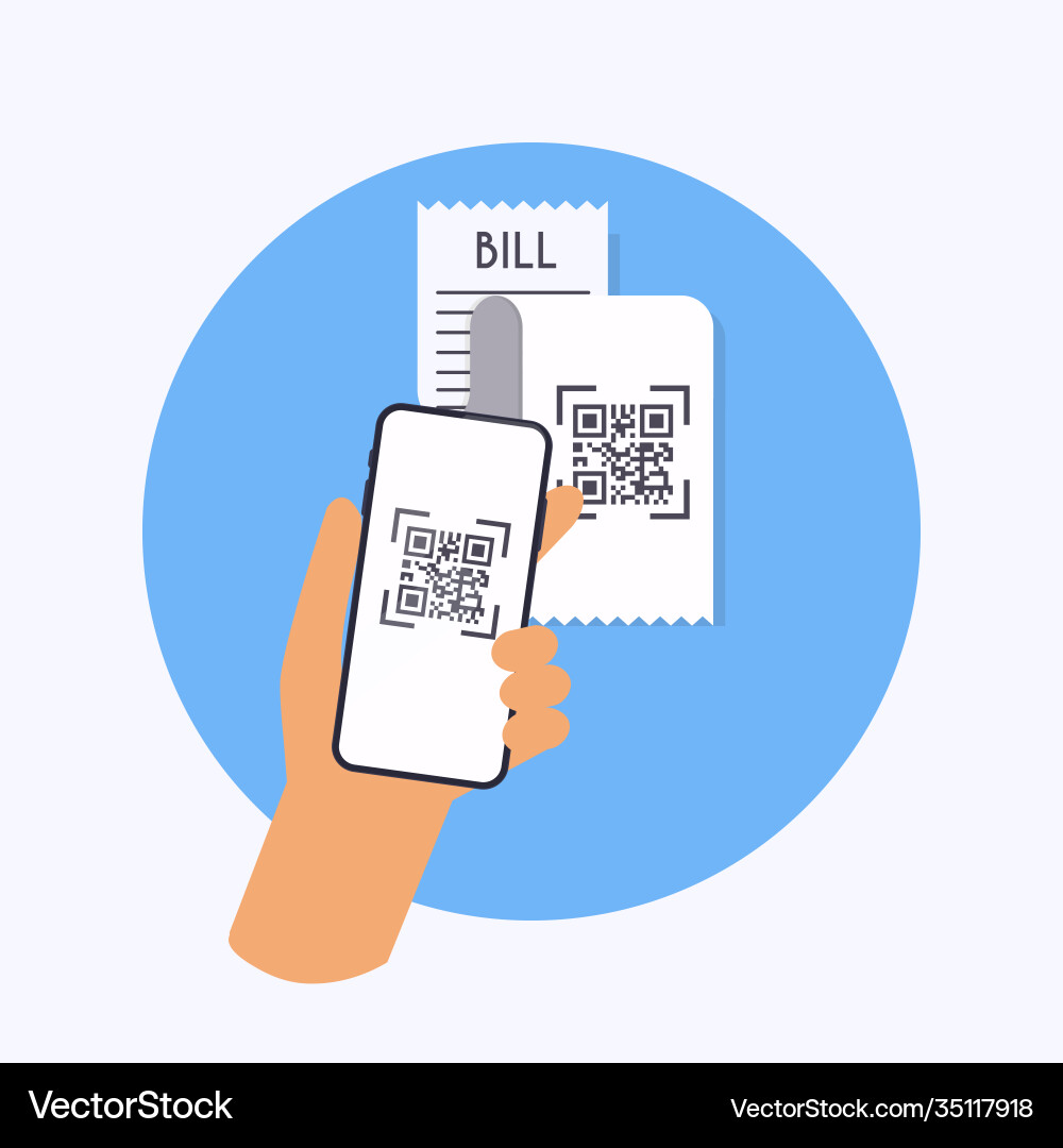 Qr code verification scan to mobile phone Qr code verification scan to mobile phone vector image