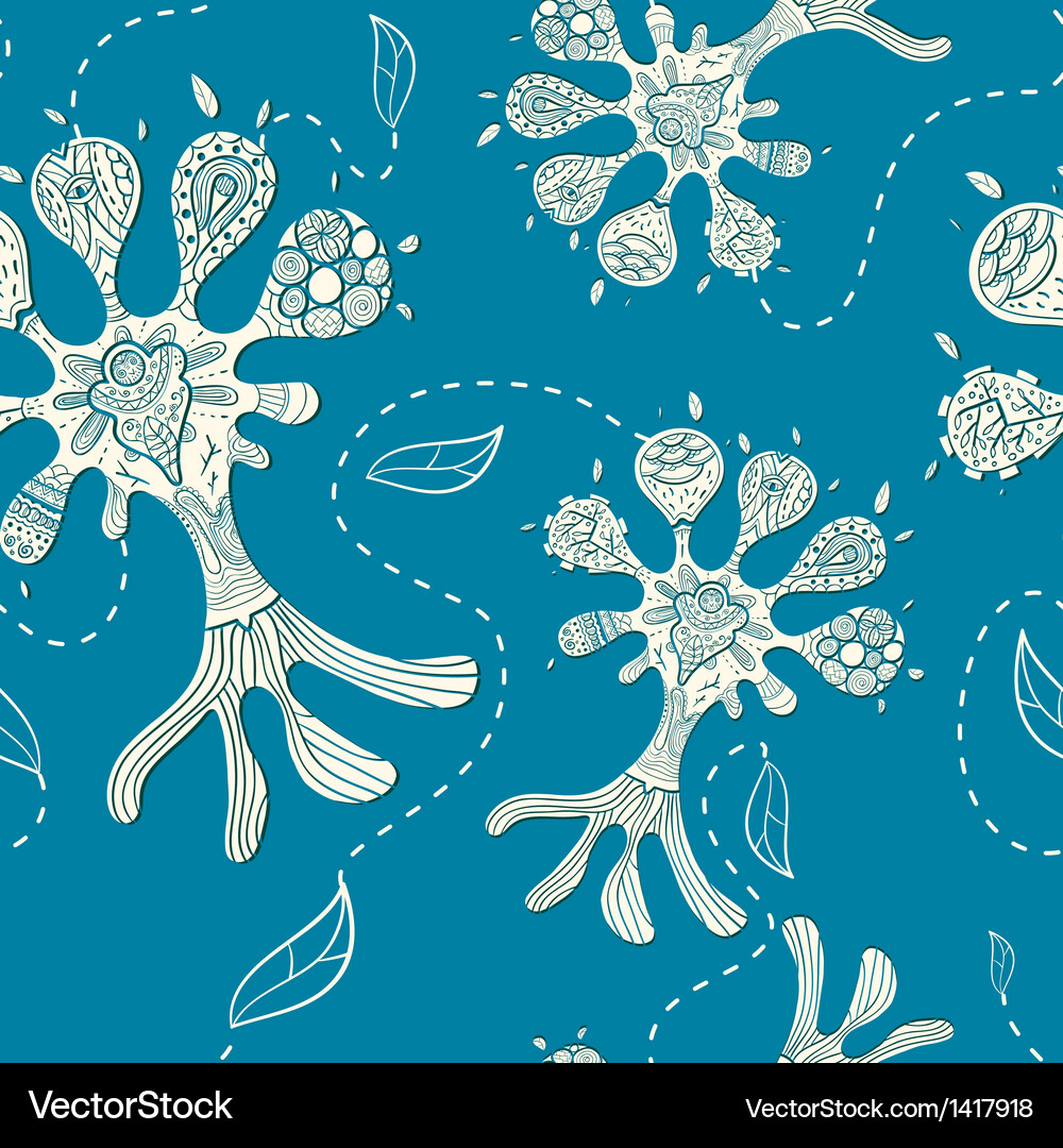Seamless pattern with trees Vector Image