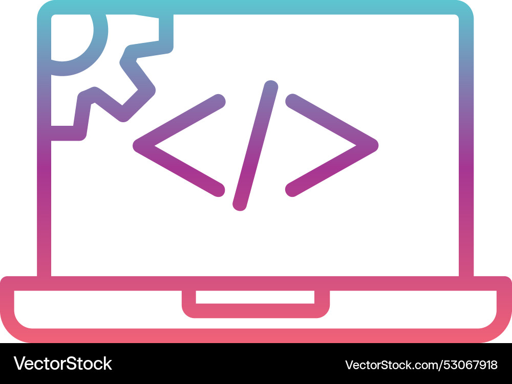 Web development line gradient design Vector Image