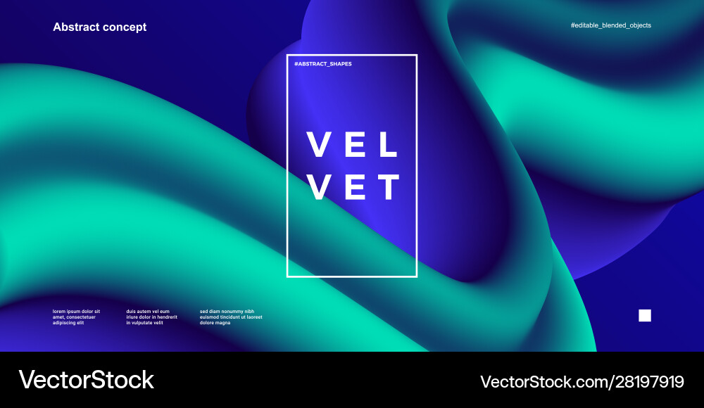 Abstract design template with 3d flow shapes vector image