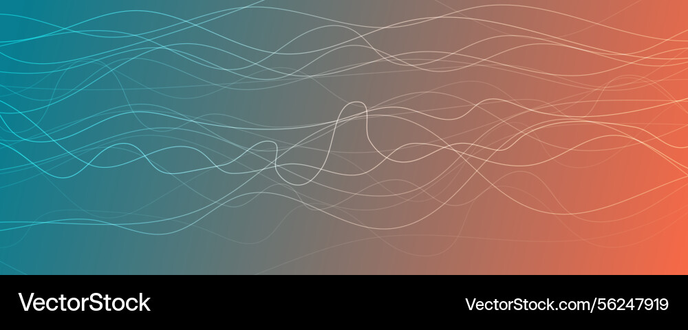 Abstract gradient background with wave beams vector image