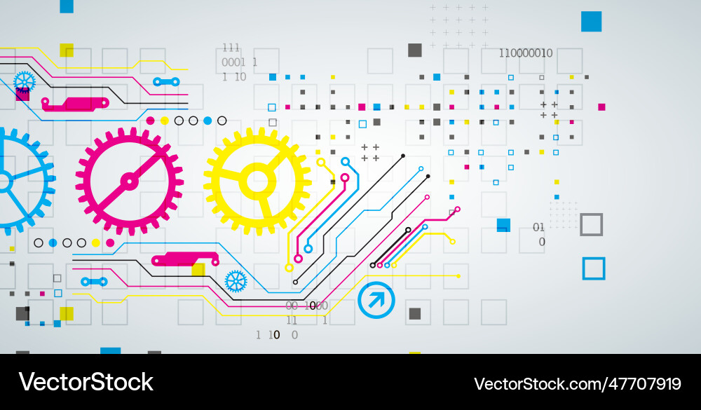 Abstract technological background with various Abstract technological background with various vector image