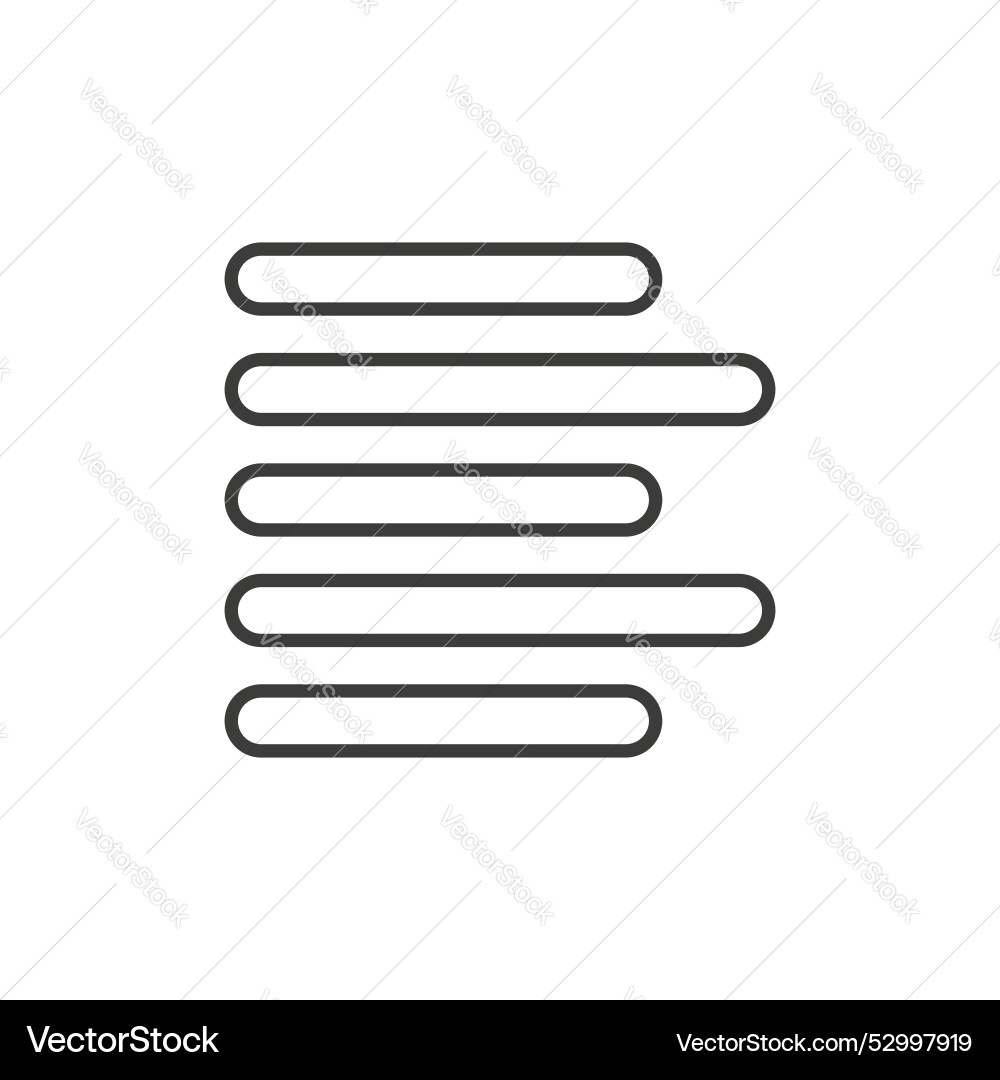Align left icon set font button Vector Image
