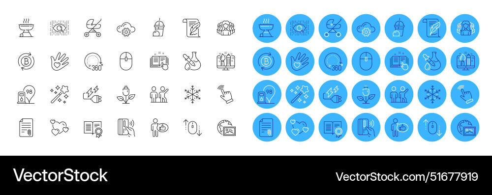 Cloud computing like and cursor line icons pack Cloud computing like and cursor line icons pack vector image
