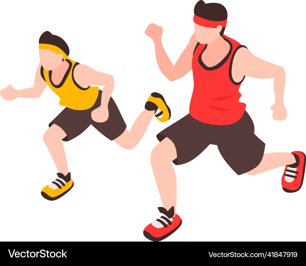 Dad running challenge composition vector image