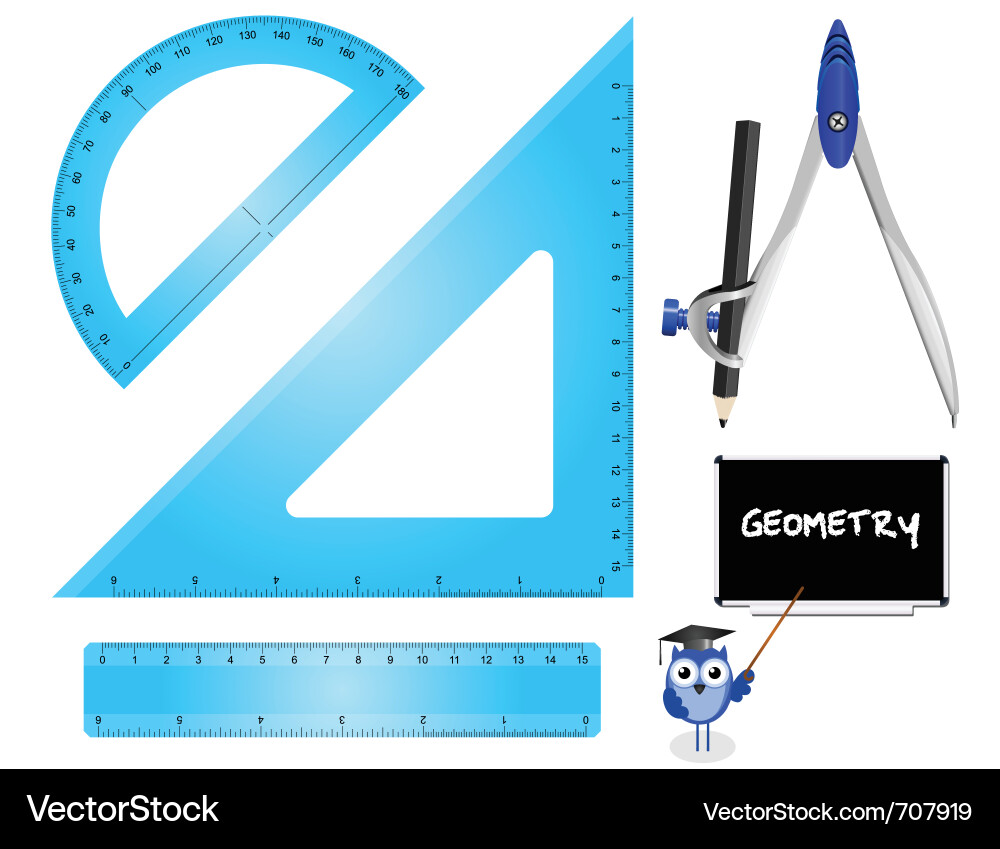 Geometry Tools Collection Vector Image