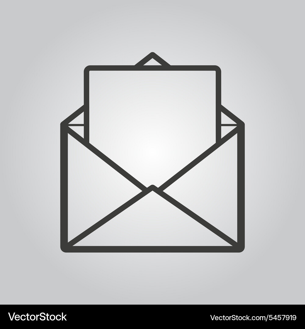 Mail icon open envelope symbol Vector Image