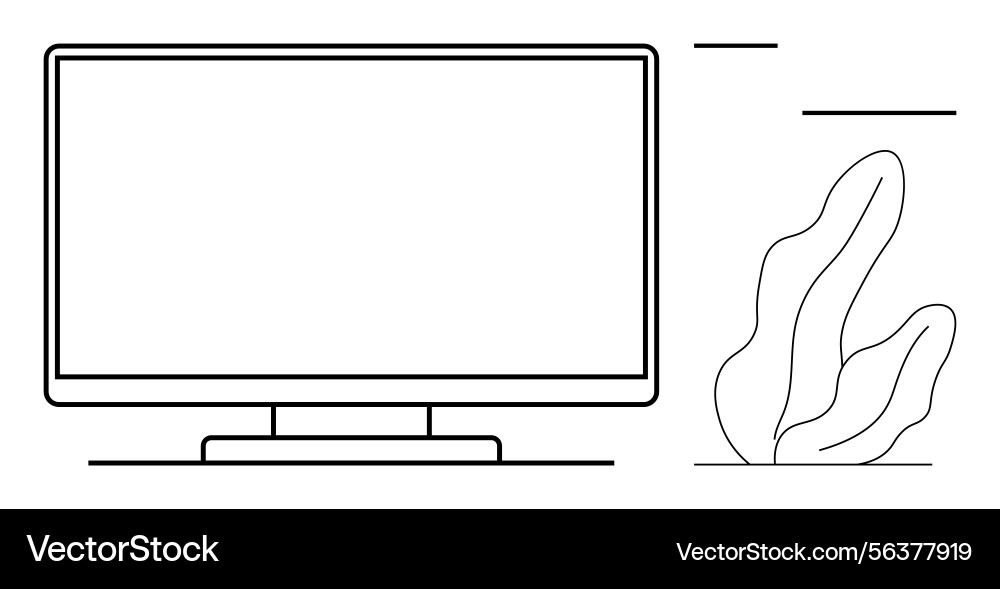 Minimalistic computer monitor design Minimalistic computer monitor design vector image
