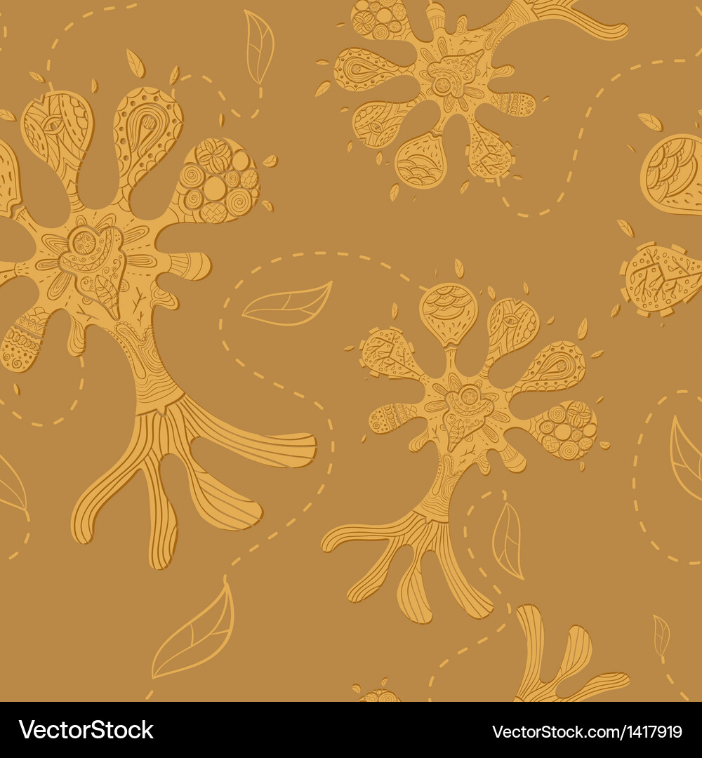 Seamless pattern with trees Vector Image