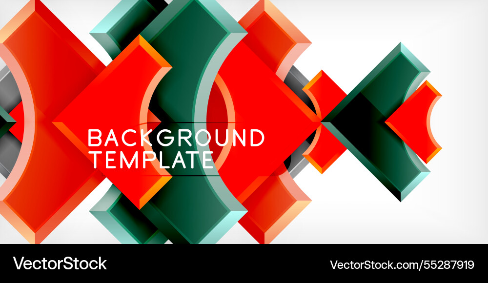 Square arrow shapes with round elements Square arrow shapes with round elements Vector Image