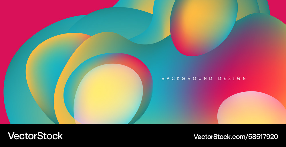 Abstract fluid shapes overlap creating vibrant Abstract fluid shapes overlap creating vibrant Vector Image