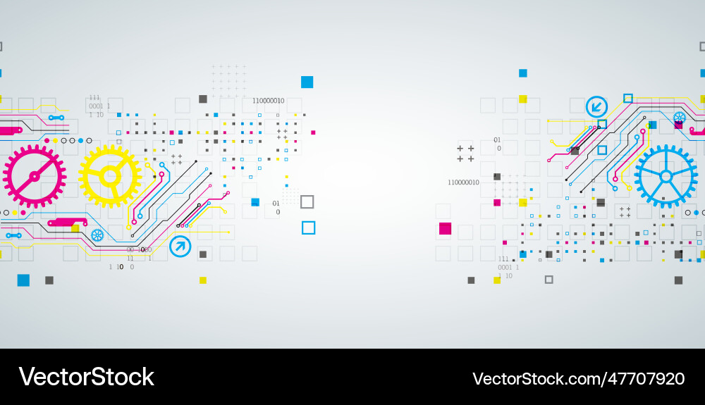 Abstract technological background with various Abstract technological background with various vector image