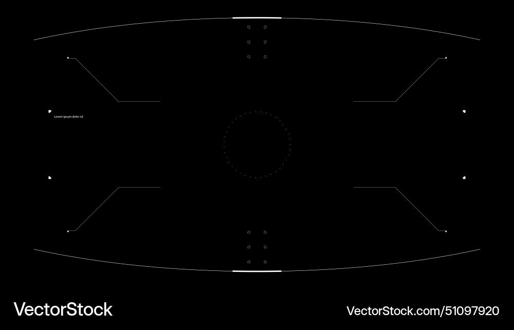 Cyberpunk style distorted hud screen tech vector image