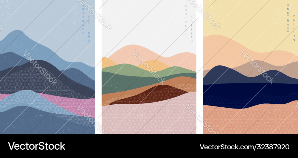 Landscape background with japanese pattern curve Landscape background with japanese pattern curve vector image