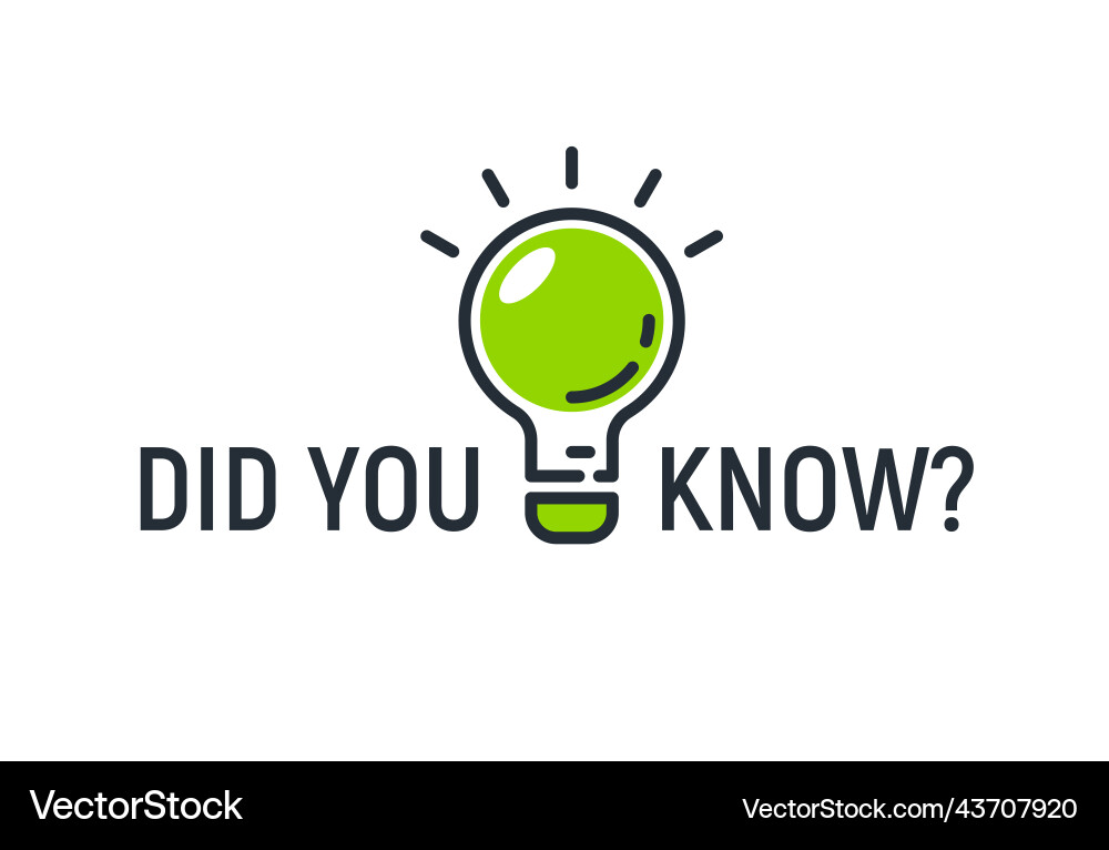 Lightbulb Trivia Question Icon vector image