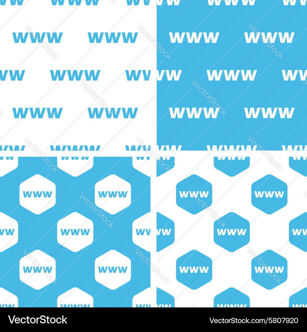 Www patterns set vector image