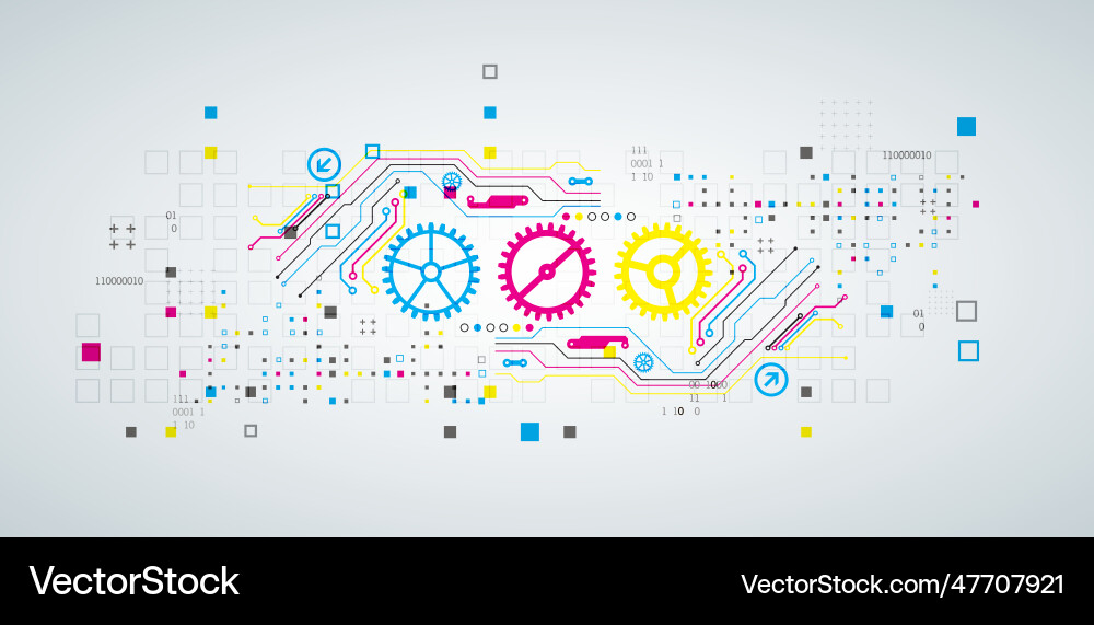 Abstract technological background with various Abstract technological background with various vector image