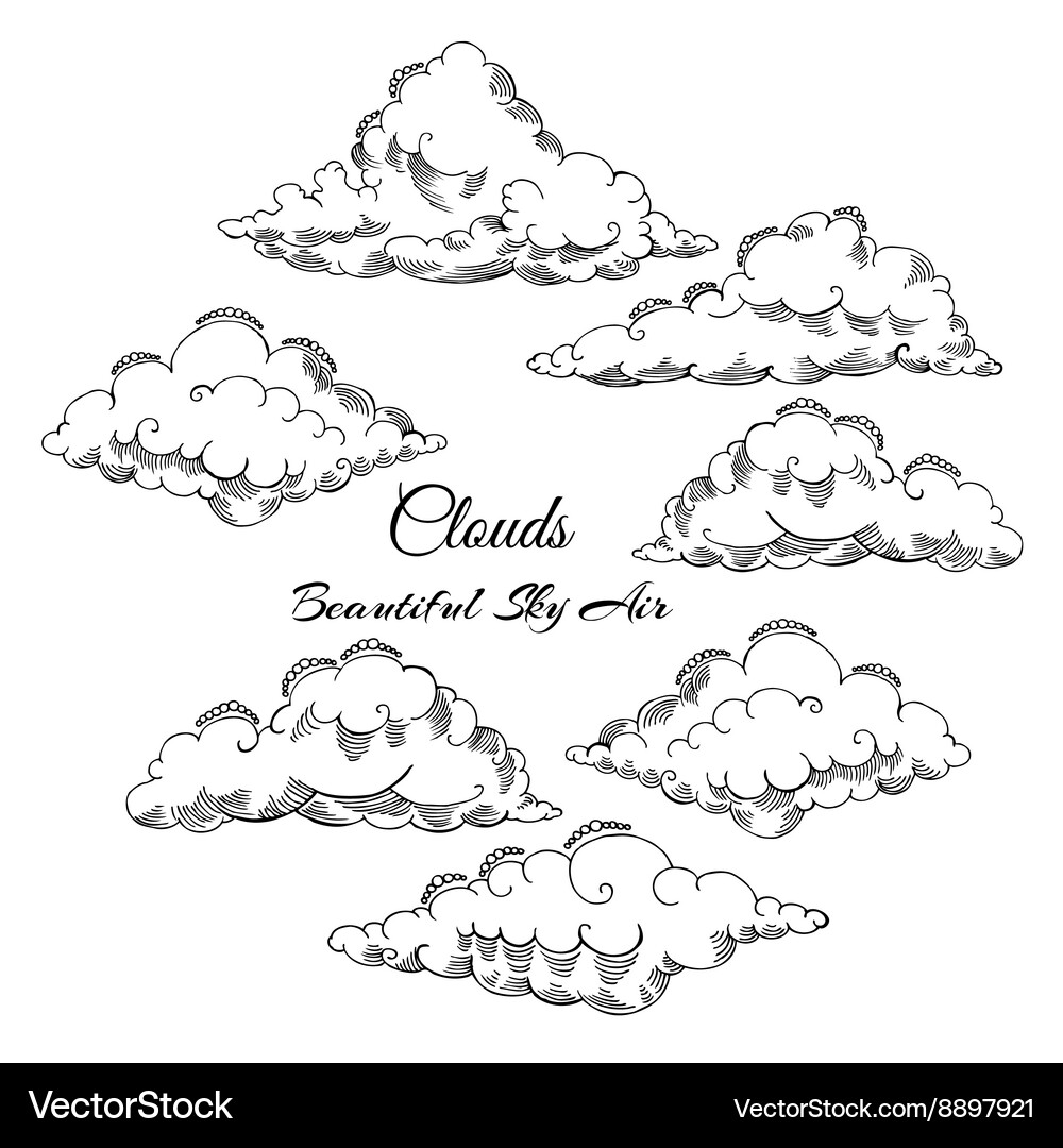 Background with clouds Vector Image