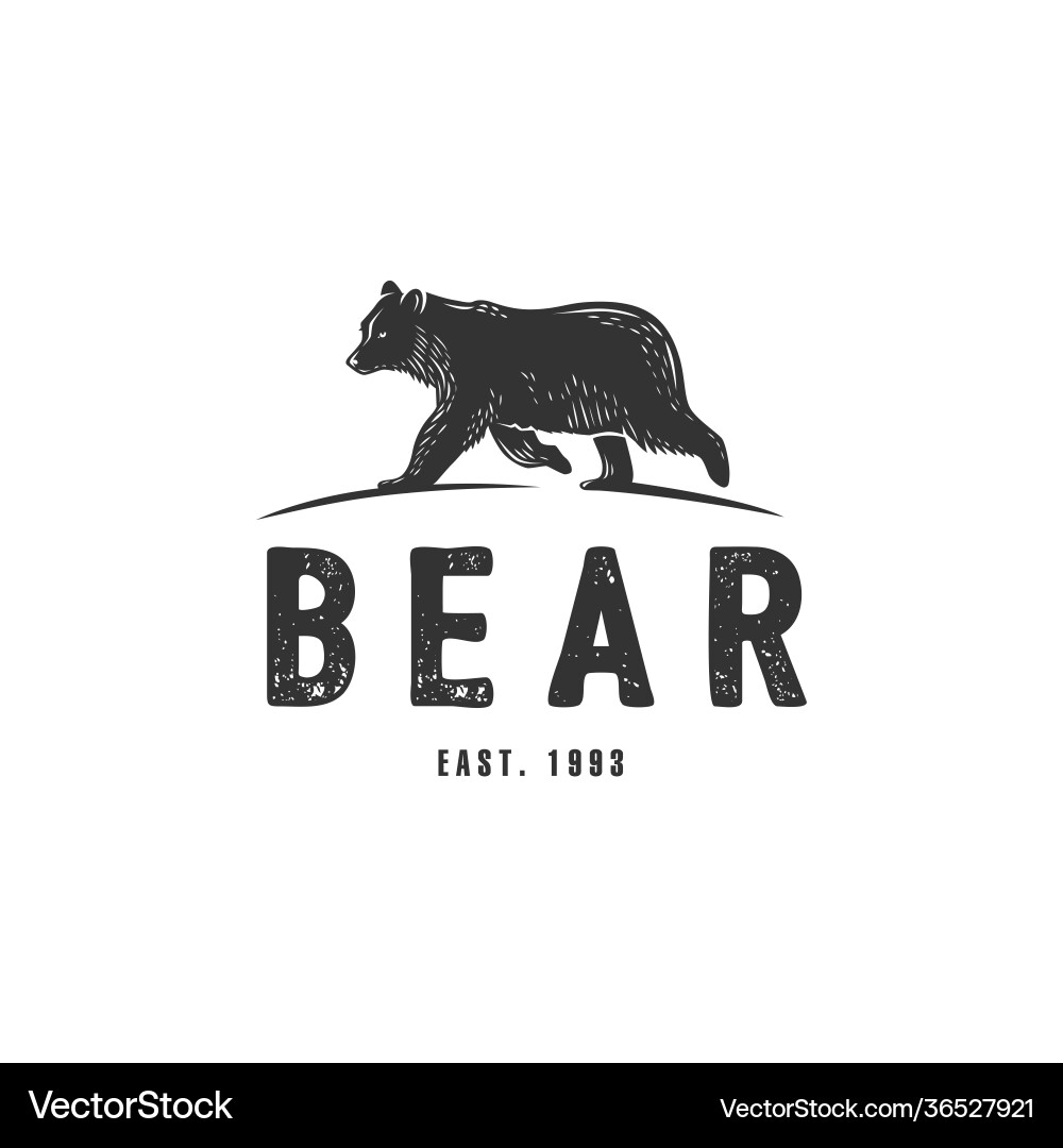 Cute Bear Logo Royalty Free Vector Image - VectorStock