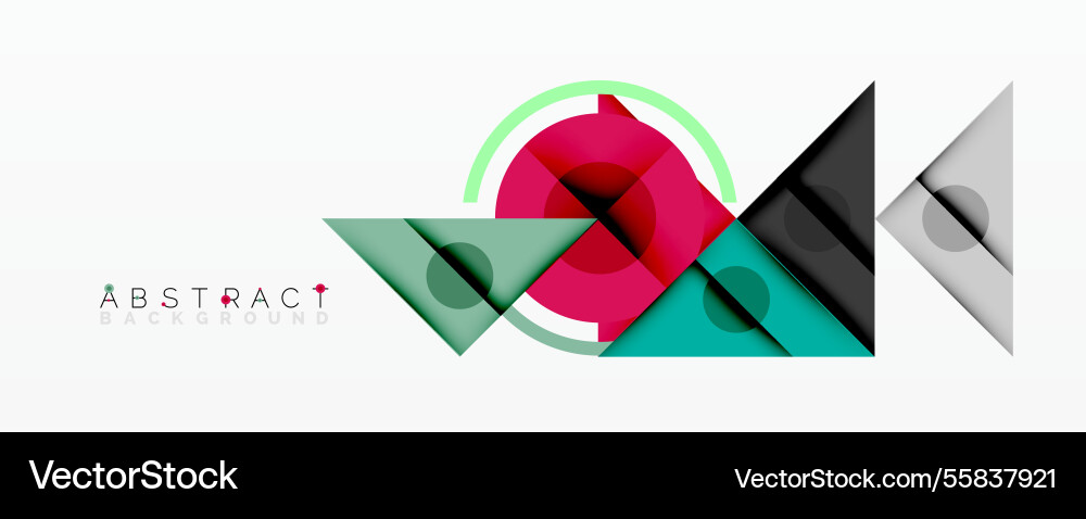 Geometric abstract design with layered triangles vector image