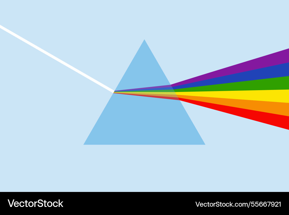 Light rays in a prism optical effect Light rays in a prism optical effect vector image