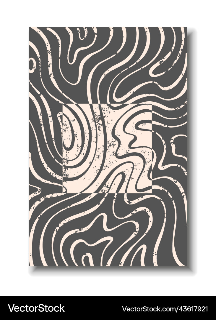 Poster with abstract geometric patterns Vector Image