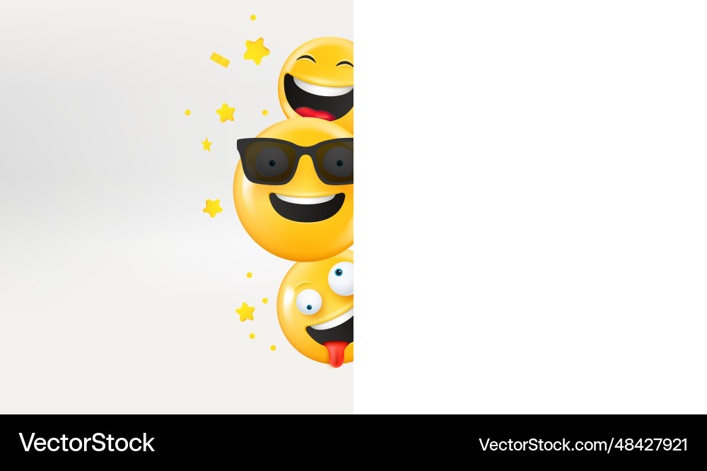 Süße glückliche Emojis auf Sie Urlaubskonzept Süße glückliche Emojis auf Sie Urlaubskonzept vektorbild