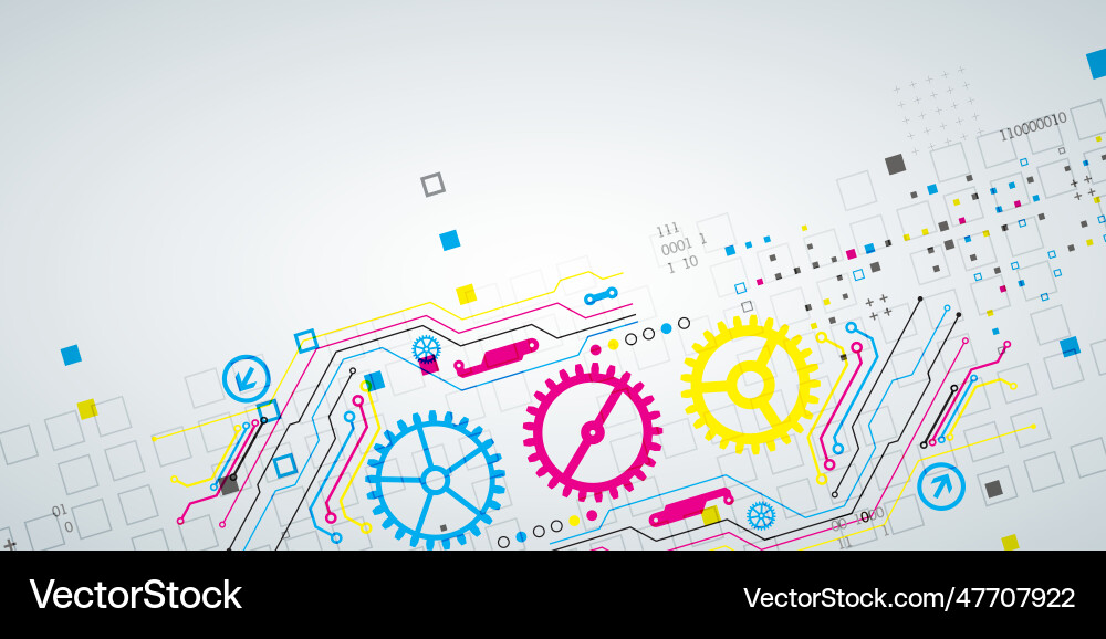Abstract technological background with various Abstract technological background with various vector image
