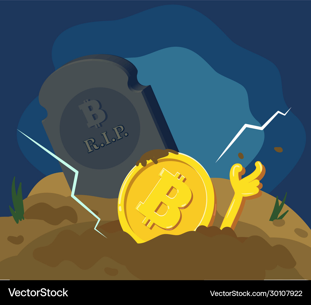 Blockchain and crypto currency crisis – Royalty-Free Vector | VectorStock