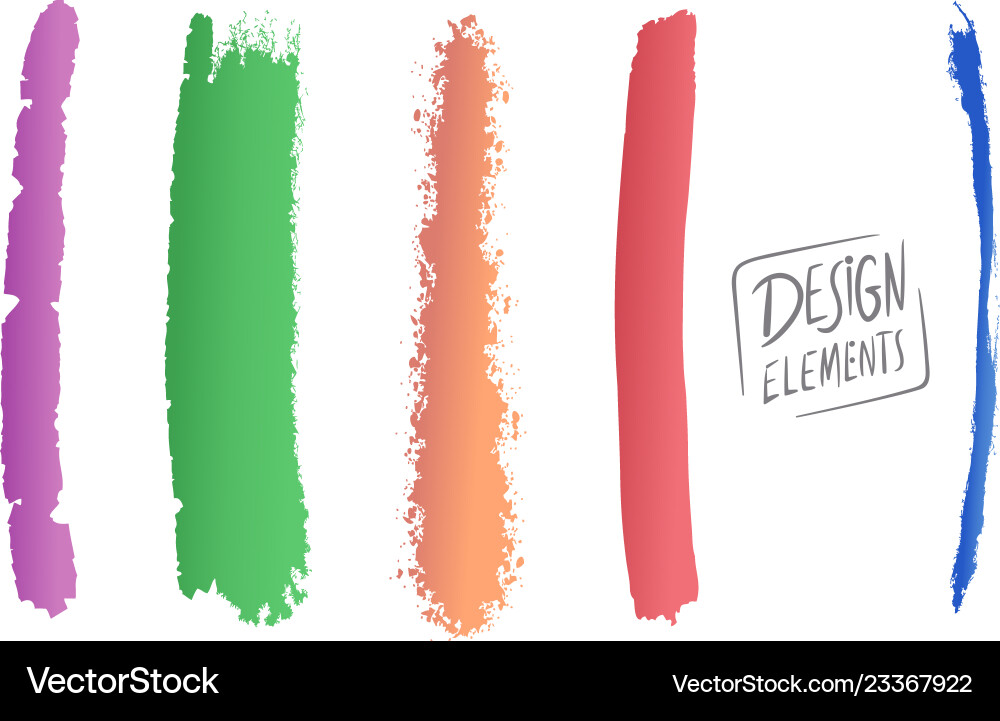 Brush and splash design elements Vector Image