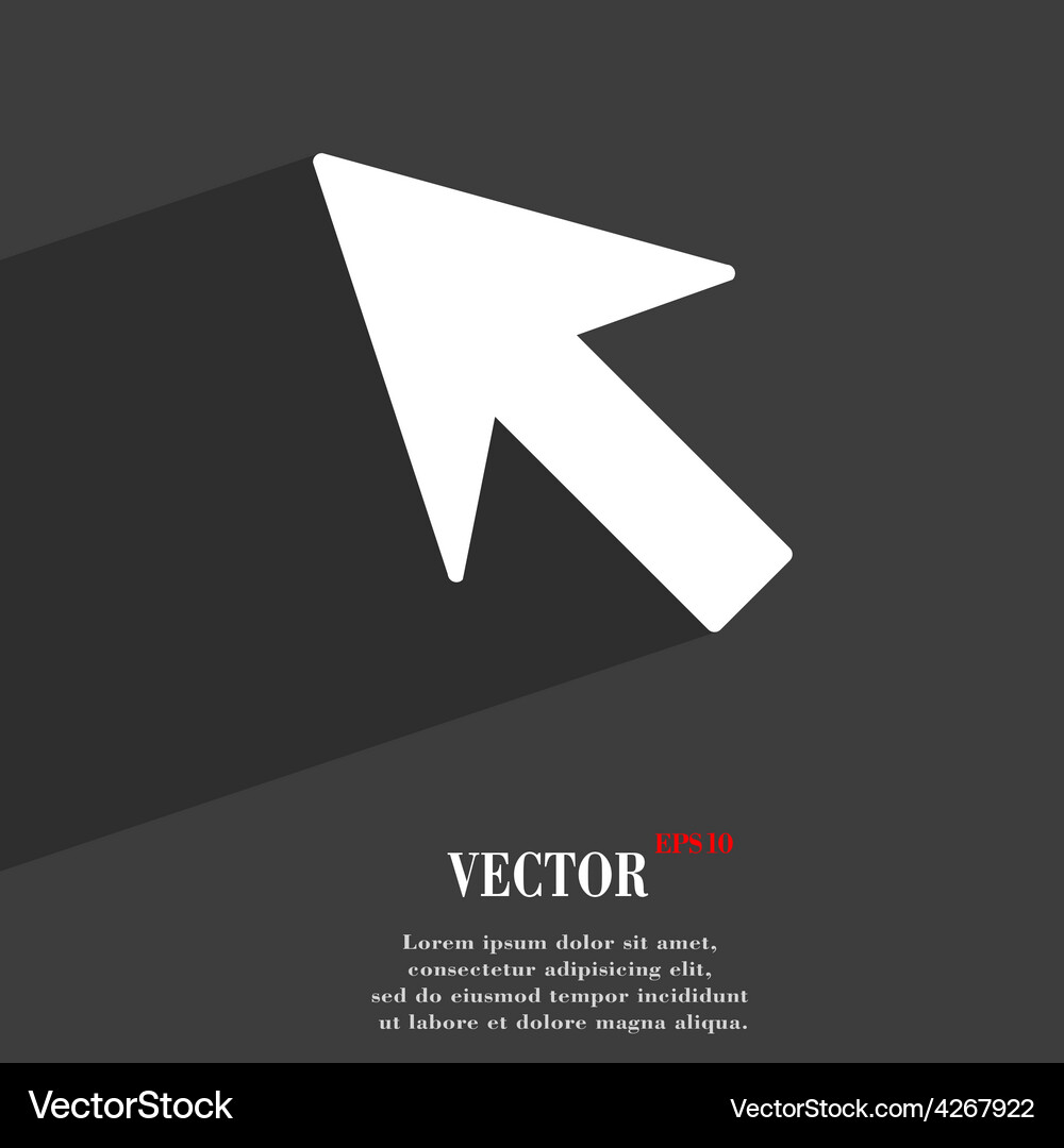 Cursor arrow icon symbol flat modern web design Vector Image