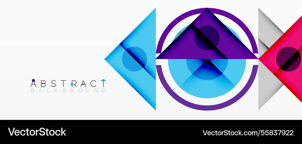 Geometric abstract design with layered triangles Vector Image
