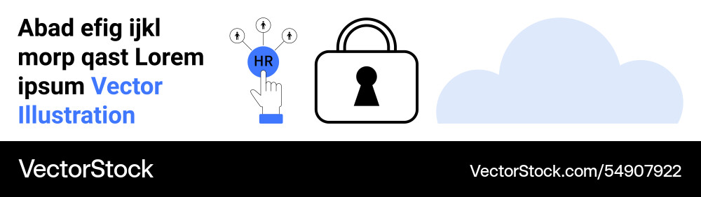 Human resources selection secure access Human resources selection secure access vector image