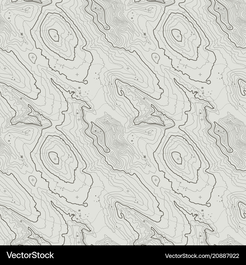 Tileable topographic map background concept Vector Image
