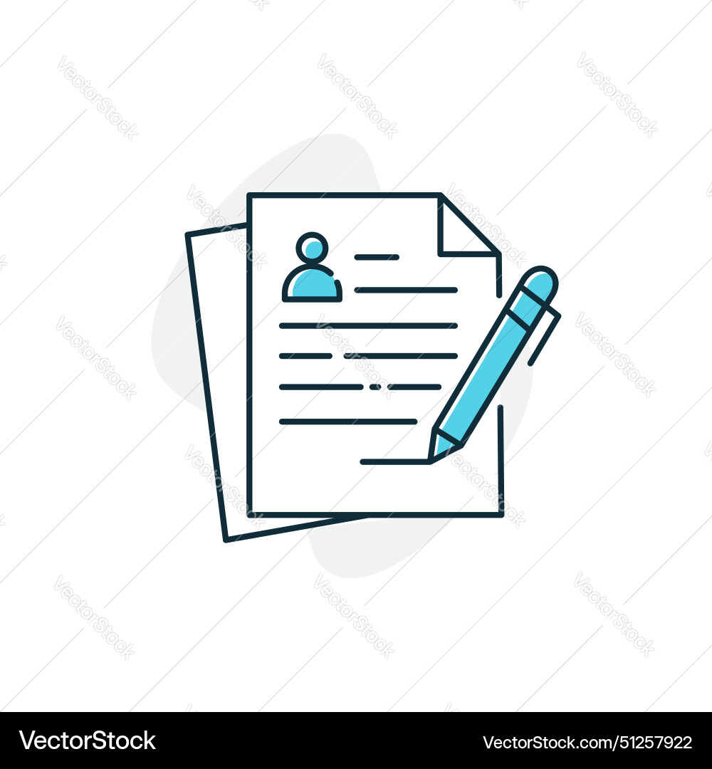 Written task content creation icon design vector image