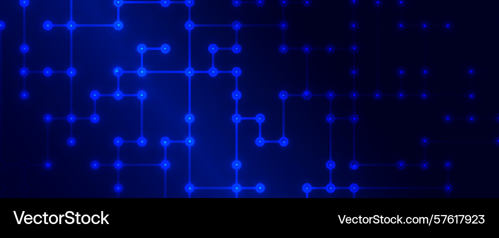Abstract circuit border technology connected vector image