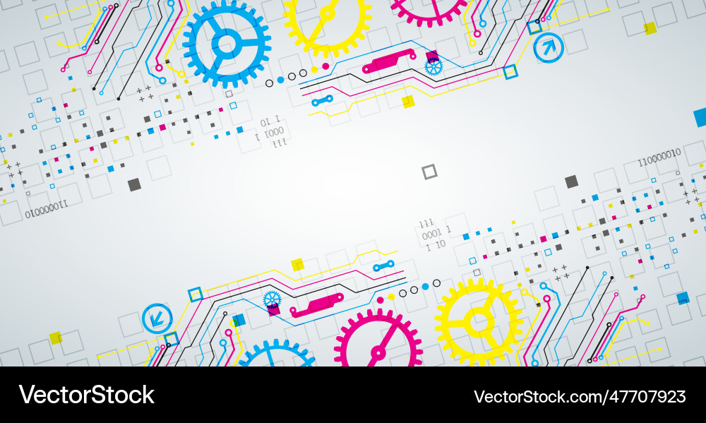Abstract technological background with various Abstract technological background with various vector image