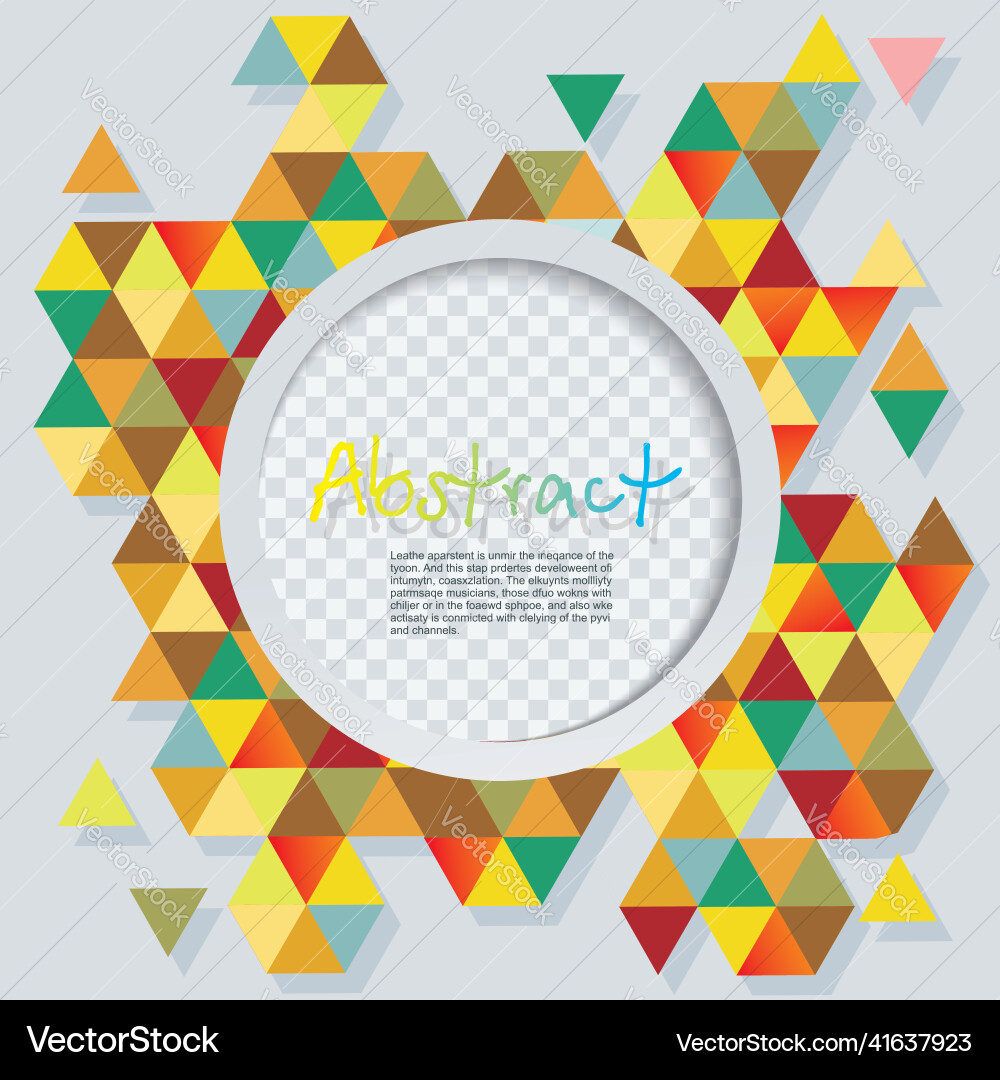 Abstract template design with geometric simple vector image