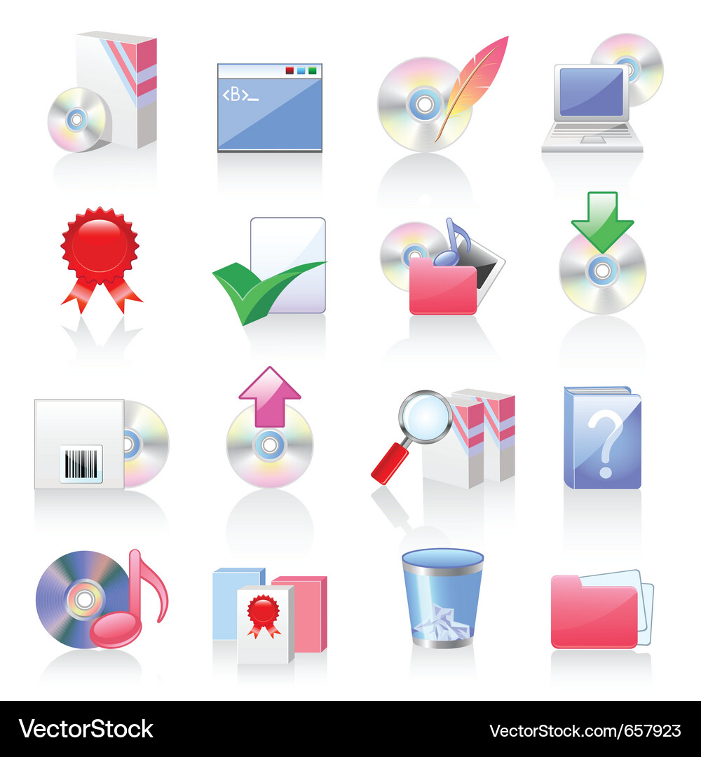 Application & Software Icons Vector Image