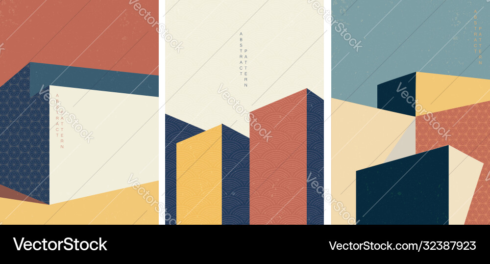 Architecture background with japanese pattern Architecture background with japanese pattern vector image