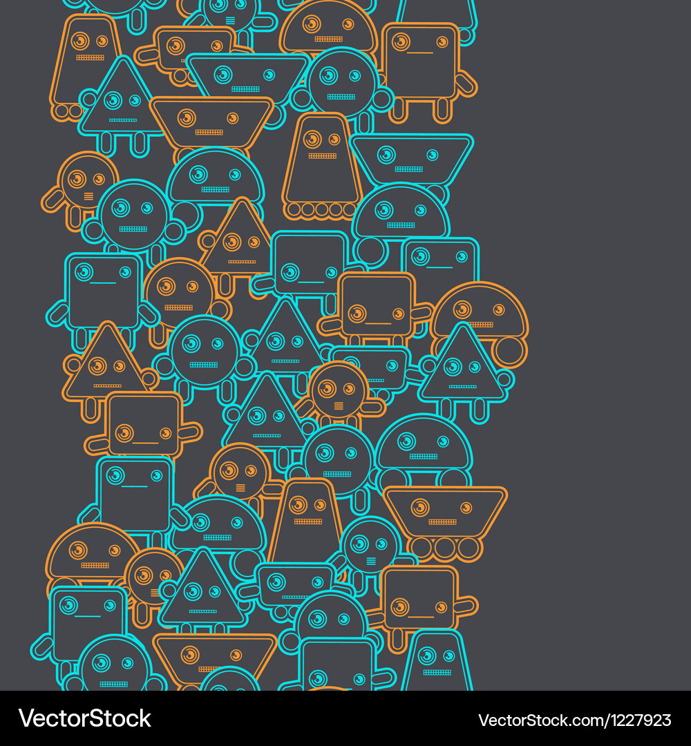 Cartoon robots seamless pattern Vector Image
