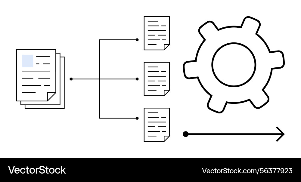 Dokumenten-Workflow-Automatisierung mit Prozess Dokumenten-Workflow-Automatisierung mit Prozess vektorbild