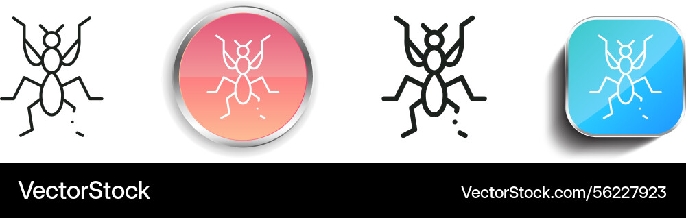 Mantis icon thin linear regular and button style Vector Image