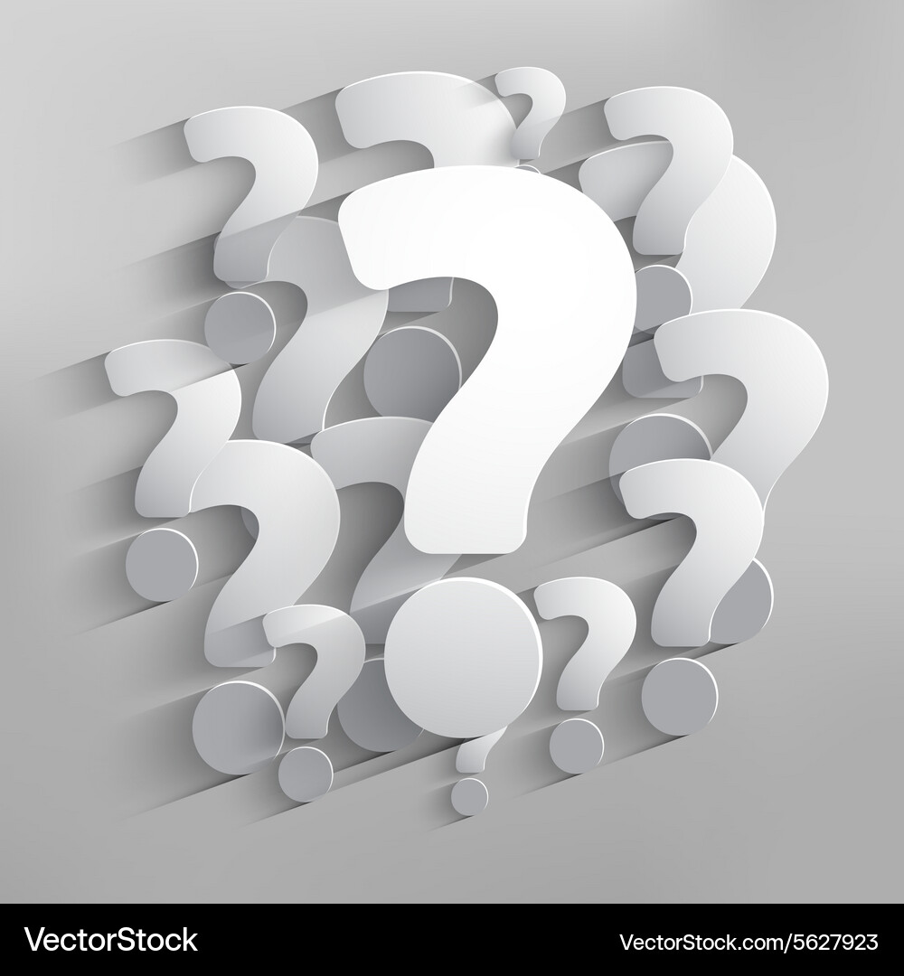 Question Mark Icon Set - Abstract Background Vector Image