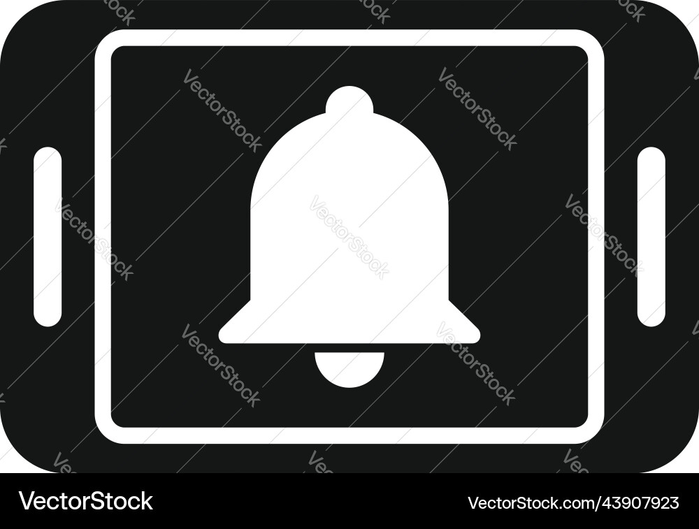 Tablet notification icon simple button notice Tablet notification icon simple button notice vector image